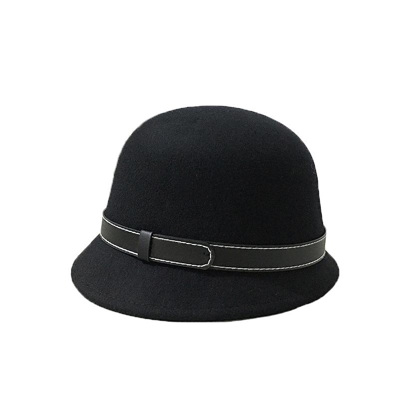2021 Female Asymmetric Small Brim Cloche Hat Lady Leather buckle Fedora Women 100% Wool Felt Bucket Hats 54-58cm, Black
2021 Female Asymmetric Small Brim Cloche Hat Lady Leather buckle Fedora Women 100% Wool Felt Bucket Hats 54-58cm, Black