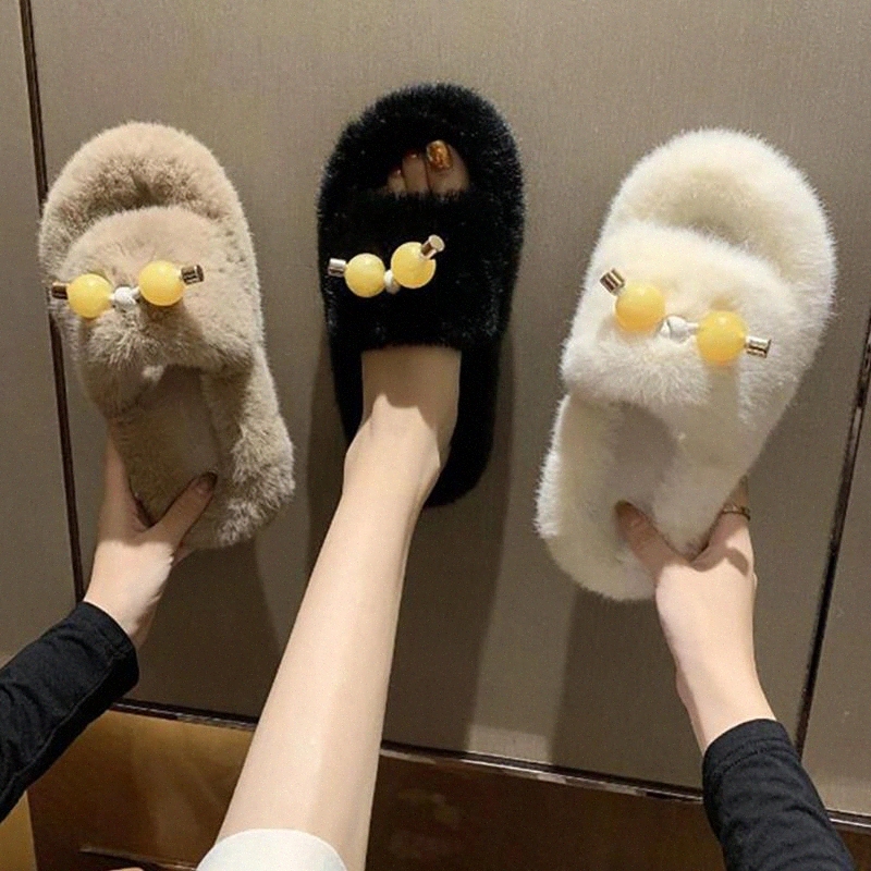 Women Slippers Winter Furry Flat Shoes Female Slides Fashion Indoor Bow Plush Flip Flops Slip On Home Slippers Zapatos De Mujer #JU2P, Beige
Women Slippers Winter Furry Flat Shoes Female Slides Fashion Indoor Bow Plush Flip Flops Slip On Home Slippers Zapatos De Mujer #JU2P, Beige