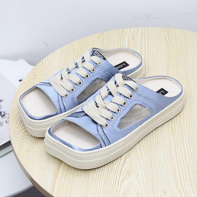 Popular square head daisy half slippers female 2020 summer Sneakers thin section lazy one pedal red thick bottom canvas shoes1, Blue
Popular square head daisy half slippers female 2020 summer Sneakers thin section lazy one pedal red thick bottom canvas shoes1, Blue
