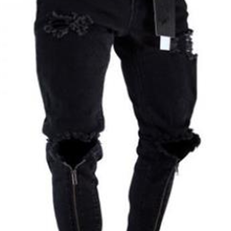 Mens Zipper Holes Designer Jeans Black Ripped Slim Fit Represen Pencil Pants Multi Style
Mens Zipper Holes Designer Jeans Black Ripped Slim Fit Represen Pencil Pants Multi Style