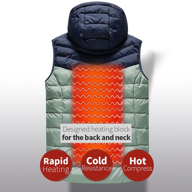Winter Jacket Heated Vest Warm Electric USB Heating Vest Sleeveless Hooded Thermal Warm Men Heated Clothing Jacket Waistcoat, Blue
Winter Jacket Heated Vest Warm Electric USB Heating Vest Sleeveless Hooded Thermal Warm Men Heated Clothing Jacket Waistcoat, Blue