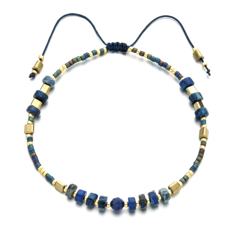 High Quality Japanese Seedbeads Natural Stone Strands Adjustable Glass Beads Bracelet for Women