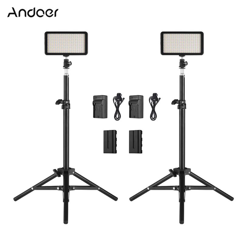Andoer LED Video Light Kit with Bi-Color Dimmable LED Video Light/Light Stand/Matched Battery & Battery Charger for DSLR Cameras
Andoer LED Video Light Kit with Bi-Color Dimmable LED Video Light/Light Stand/Matched Battery & Battery Charger for DSLR Cameras