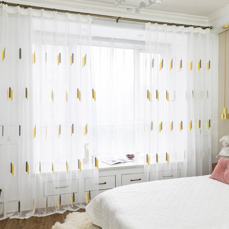Yellow and Gray Linen Embroidery Window Sheer Curtains for Bedroom Living Room White Sheer Voile Bay Window Balcony Screens Door, Photo color
Yellow and Gray Linen Embroidery Window Sheer Curtains for Bedroom Living Room White Sheer Voile Bay Window Balcony Screens Door, Photo color