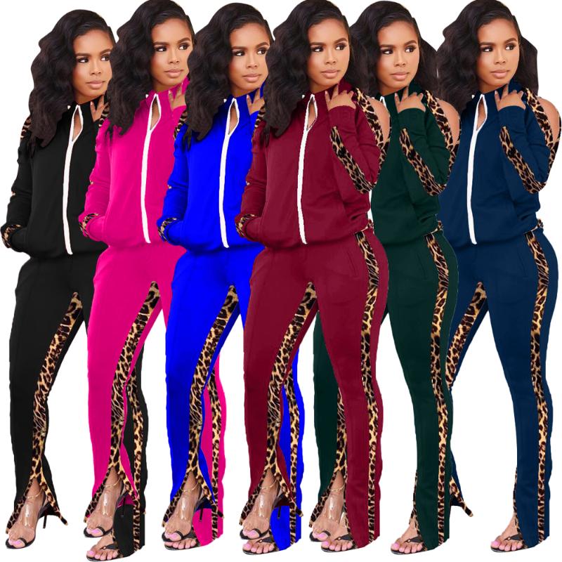 Women' Tracksuits 2021 Autumn Fashion Women Clothes Sets Leopard Patchwork Long Sleeve Stand Collar Cold Shoulder Cardigan Slit Trousers, Army green
Women' Tracksuits 2021 Autumn Fashion Women Clothes Sets Leopard Patchwork Long Sleeve Stand Collar Cold Shoulder Cardigan Slit Trousers, Army green