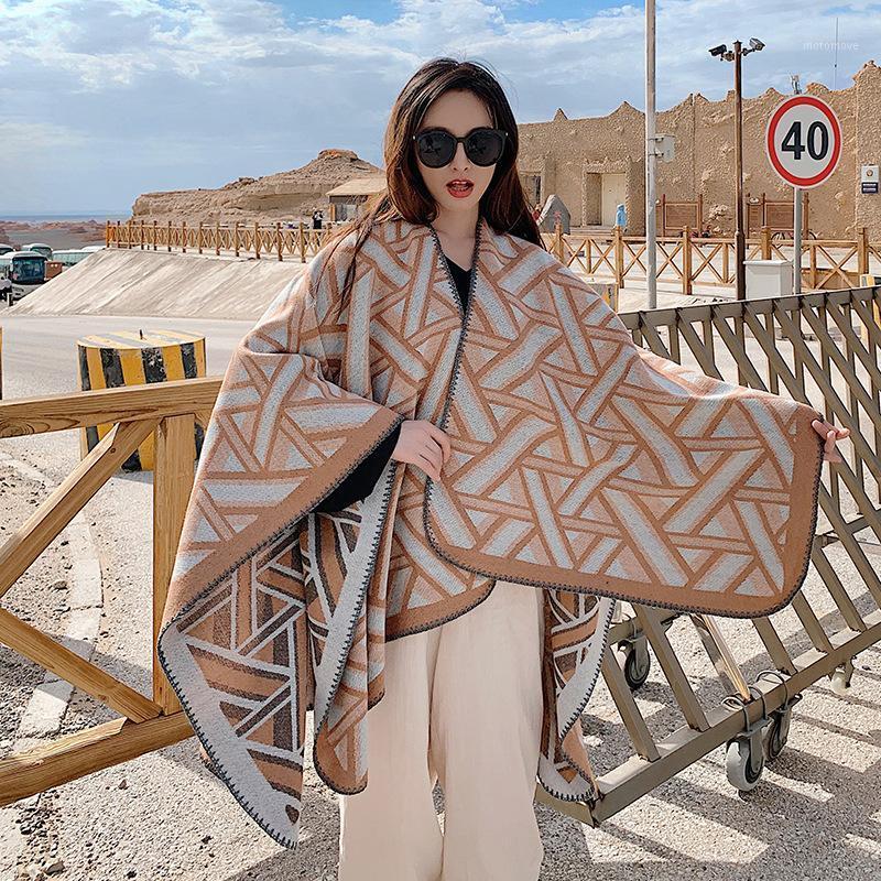 Imitation Cashmere Shawl Large Size Cape Sunscreen Winter Warm Scarf Travel Poncho Vacation Ethnic Style Personality Cloak Brand1
Imitation Cashmere Shawl Large Size Cape Sunscreen Winter Warm Scarf Travel Poncho Vacation Ethnic Style Personality Cloak Brand1