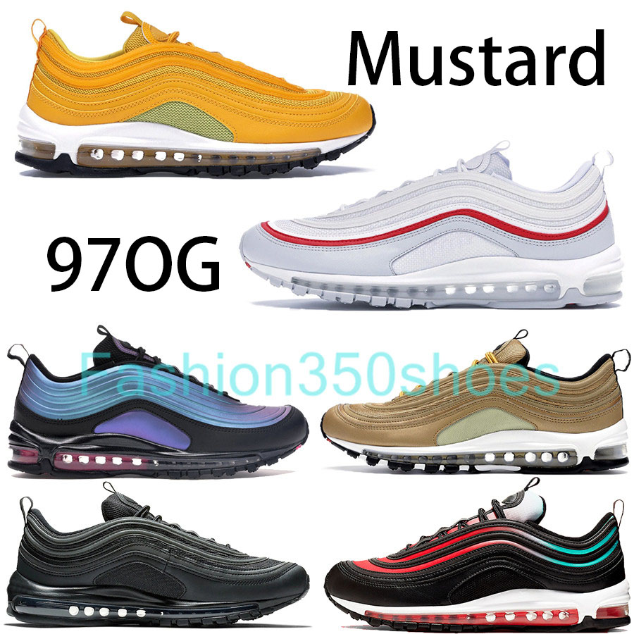 Top 97OG mustard men Women Running Shoes triple black south beach Sneakers Michigan metallic gold pure platinum Trainers, 6-metallic gold
Top 97OG mustard men Women Running Shoes triple black south beach Sneakers Michigan metallic gold pure platinum Trainers, 6-metallic gold