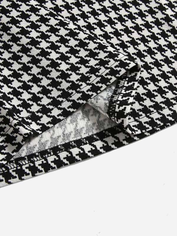 Girls Houndstooth Print Cami Dress SHE