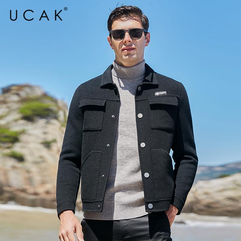 UCAK Brand Pure Wool Blend Jackets Men Clothing 2020 Winter New Fashion Style Turn-down Collar Casual Pockets Jackets U8023, Black
UCAK Brand Pure Wool Blend Jackets Men Clothing 2020 Winter New Fashion Style Turn-down Collar Casual Pockets Jackets U8023, Black
