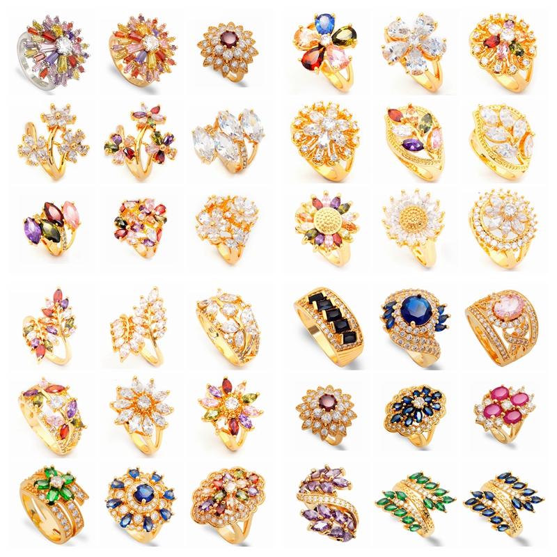 Cluster Rings Large For Women Wedding Gift Luxury Party Jewelry Copper Plated Gold Color Cubic Zirconia Ring Bague Femme Anillos Mujer, Golden;silver
Cluster Rings Large For Women Wedding Gift Luxury Party Jewelry Copper Plated Gold Color Cubic Zirconia Ring Bague Femme Anillos Mujer, Golden;silver