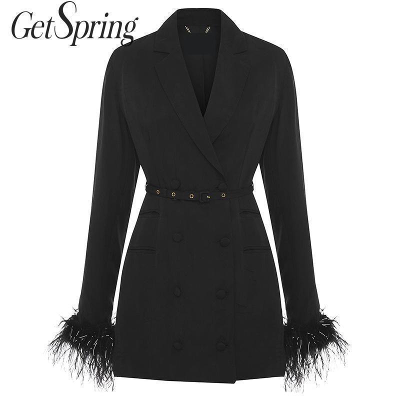 GETSPRING Women Blazer Bandage Women Blazers Jackets Long Black Feather Blazer Jackets Belt Vintage Coats New Spring Top
GETSPRING Women Blazer Bandage Women Blazers Jackets Long Black Feather Blazer Jackets Belt Vintage Coats New Spring Top