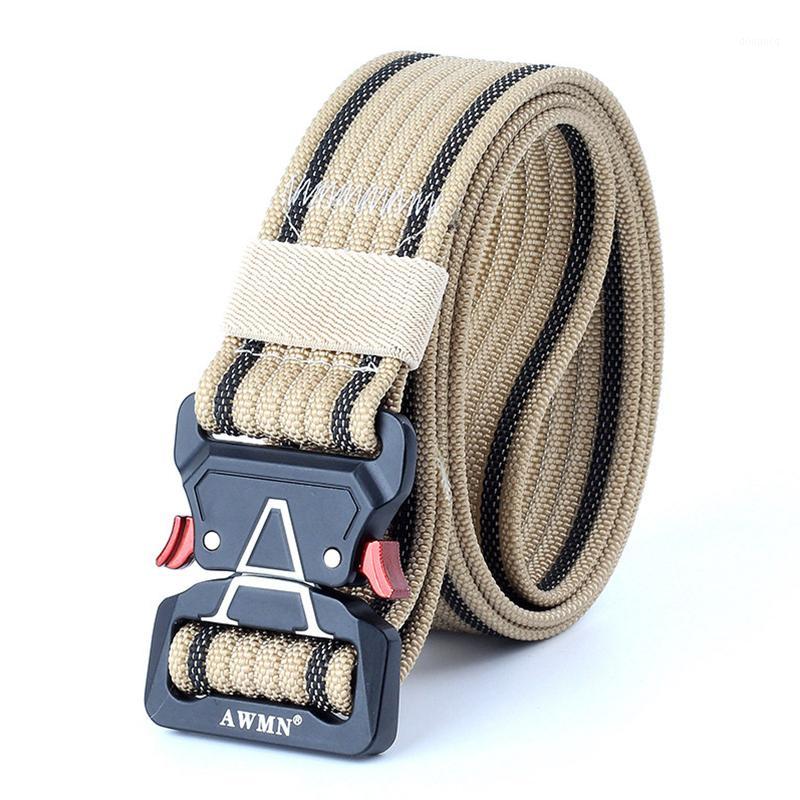 Sturdy metal tactical belt soft nylon non-slip texture unisex sport belt non-porous land combat training sports accessories1, Khaki
Sturdy metal tactical belt soft nylon non-slip texture unisex sport belt non-porous land combat training sports accessories1, Khaki