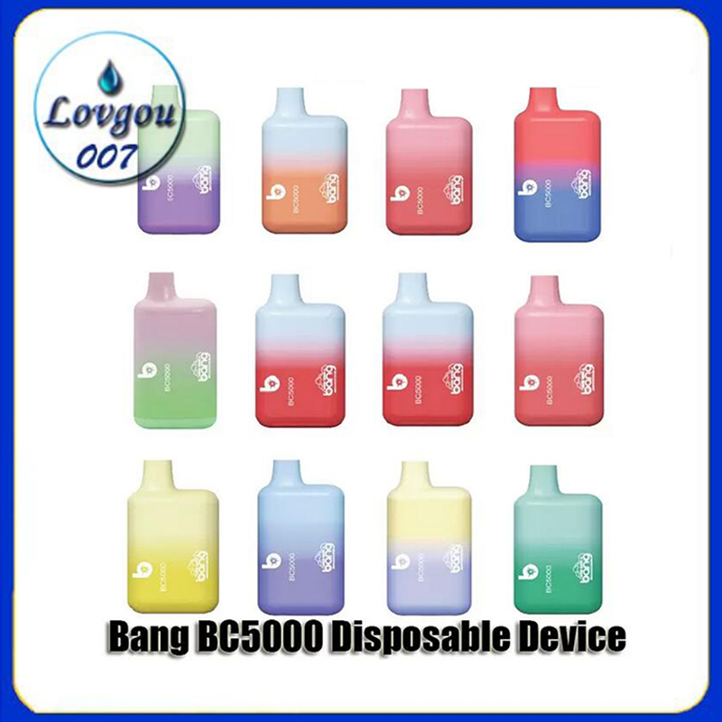 Bang BC5000 Disposable E cigarette Device Kit 5000 Puffs 650mAh Rechargeable Battery Prefilled 11ml Cartridge Pod Vape Pen Box
Bang BC5000 Disposable E cigarette Device Kit 5000 Puffs 650mAh Rechargeable Battery Prefilled 11ml Cartridge Pod Vape Pen Box