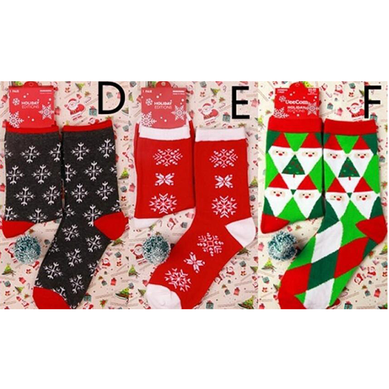 Cute Cartoon Elk Deer Christmas Socks Red Xmas Sock Knee High Socks Christmas Stockings Winter Girls Women Socks Cotton Christmas Gifts