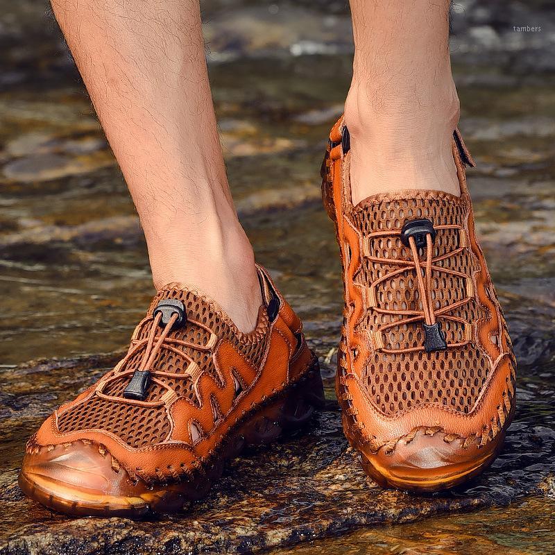 Men's Sandals Summer Breathable Mesh Genuine Leather Sandals Men Beach Shoes Casual Walking Men Shoes Sneakers Plus Size 38-461, Black
Men's Sandals Summer Breathable Mesh Genuine Leather Sandals Men Beach Shoes Casual Walking Men Shoes Sneakers Plus Size 38-461, Black