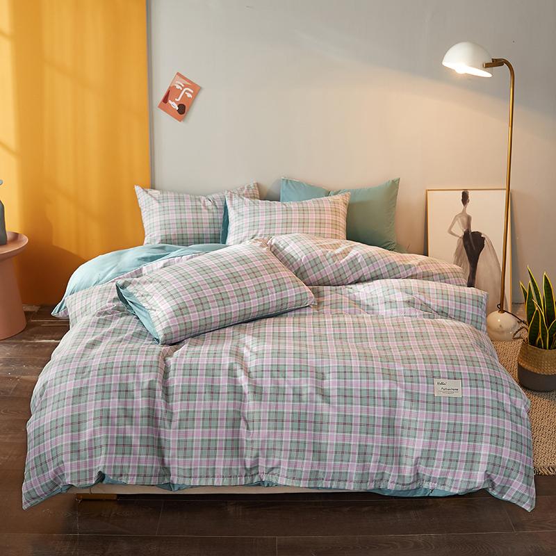colorful plaid bedding set Nordic bed linen japan style duvet cover pillowcase bed sheet sets queen king size set, 04
colorful plaid bedding set Nordic bed linen japan style duvet cover pillowcase bed sheet sets queen king size set, 04