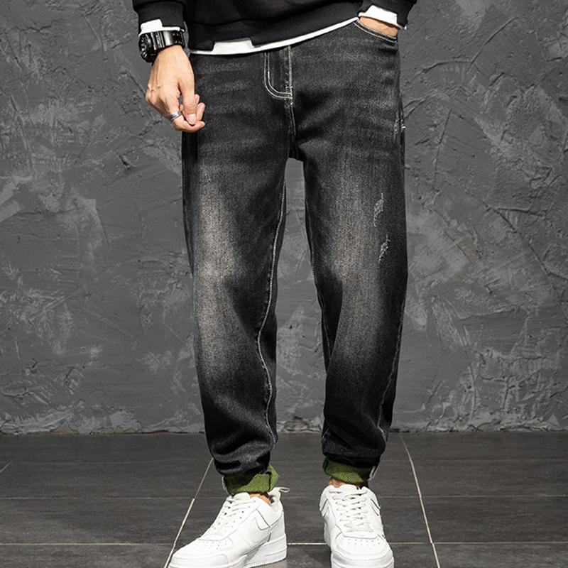 Jeans men 2020 autumn new ripped jeans loose elasticity plus fat increase harem pants trendy trousers, Black
Jeans men 2020 autumn new ripped jeans loose elasticity plus fat increase harem pants trendy trousers, Black