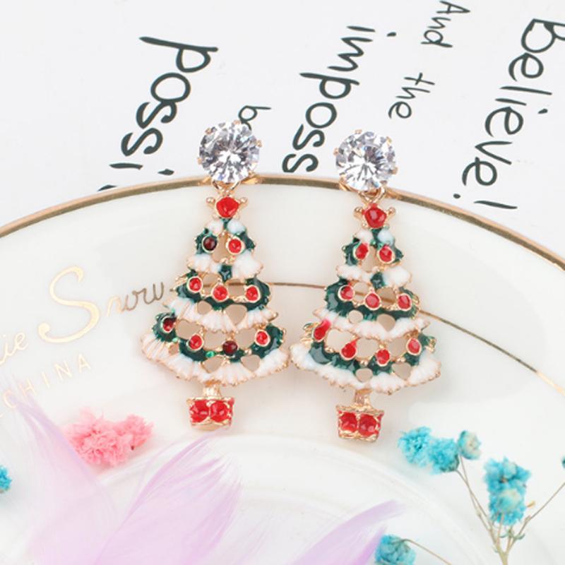 2021 Stud Earrings Rhinestone Christmas Tree Drop Oil Shiny Earrings Christmas For Women Fashion For New Year
2021 Stud Earrings Rhinestone Christmas Tree Drop Oil Shiny Earrings Christmas For Women Fashion For New Year