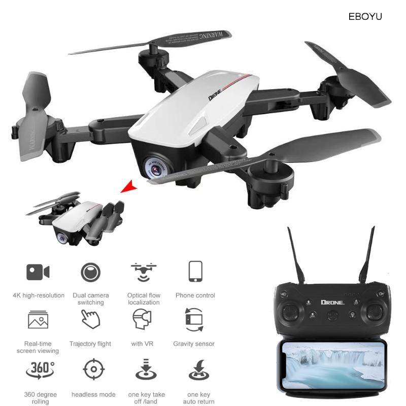 EBOYU D58 RC Drone 2.4Ghz WiFi FPV 4K/1080P HD Camera Optical Flow Positioning Foldable Drone Follow Me Headless RC Quadcopter
EBOYU D58 RC Drone 2.4Ghz WiFi FPV 4K/1080P HD Camera Optical Flow Positioning Foldable Drone Follow Me Headless RC Quadcopter