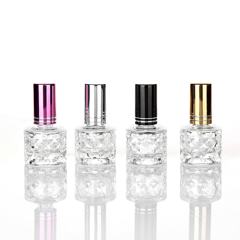 8ml Mini Crystal Glass Essential Oil Perfume Bottle nail polish empty bottles Spray Atomizer Portable Travel Cosmetic Container