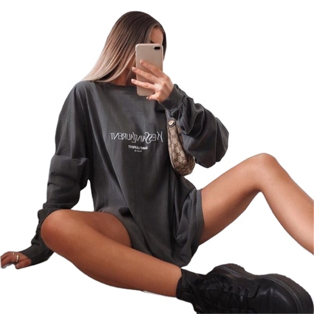 2020 autumn foreign trade new European and American fashion loose long sleeve printed blouse girls, Black
2020 autumn foreign trade new European and American fashion loose long sleeve printed blouse girls, Black