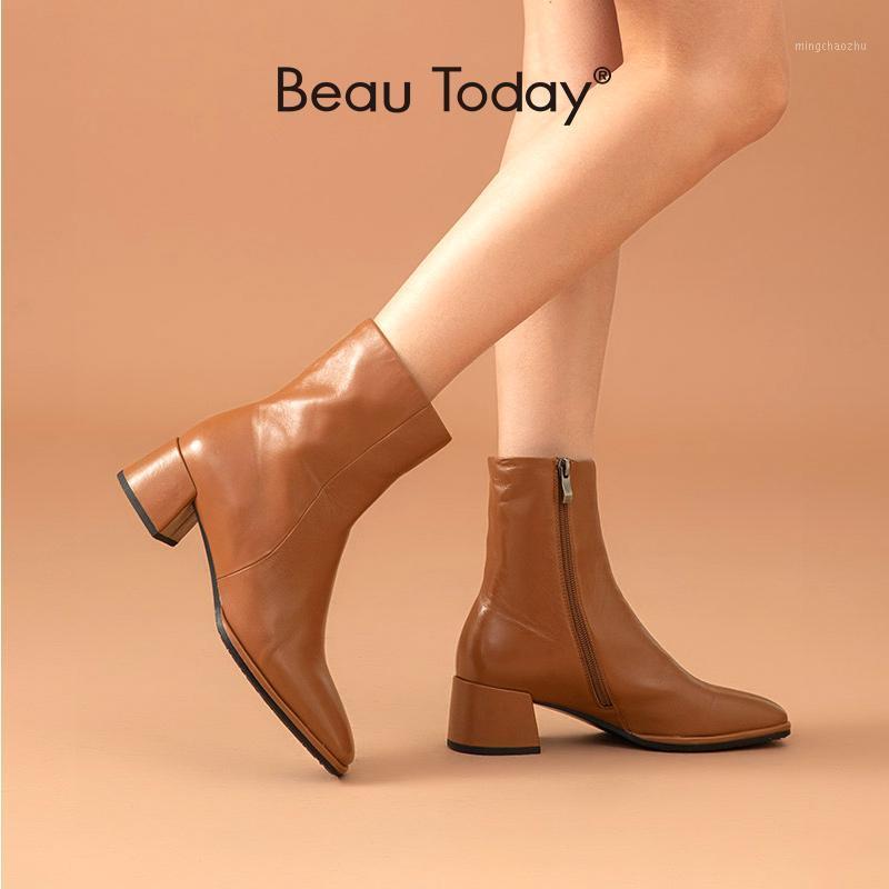 BeauToday Ankle Boots Women Sheepskin Leather Square Toe Mid Heel Side Zip Lady Autumn Fashion Female Shoes Handmade 038851, Black
BeauToday Ankle Boots Women Sheepskin Leather Square Toe Mid Heel Side Zip Lady Autumn Fashion Female Shoes Handmade 038851, Black