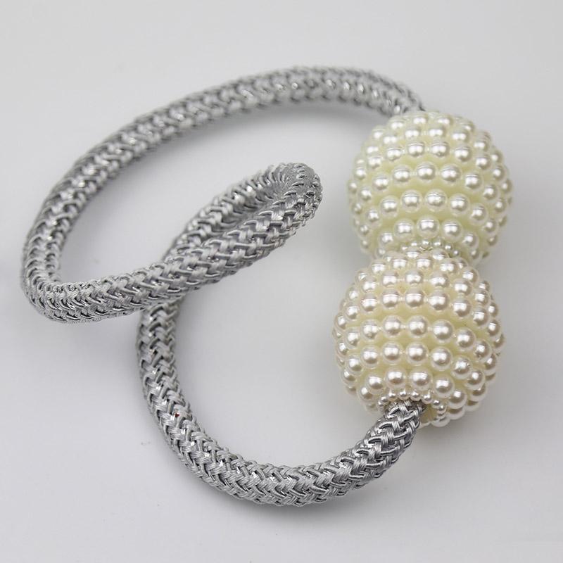 2Pcs Tieback Buckle Clips Portable Curtain Holders Pearl Magnetic Polyester Home Decor Curtain Accessories with Hanging Ball
2Pcs Tieback Buckle Clips Portable Curtain Holders Pearl Magnetic Polyester Home Decor Curtain Accessories with Hanging Ball