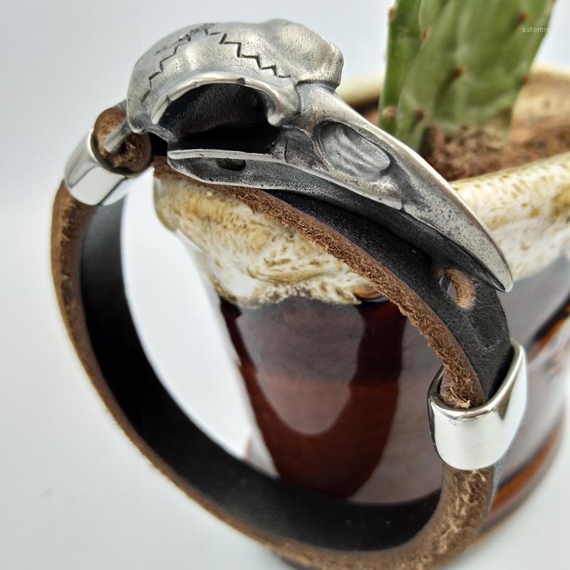 10pcs viking odin raven amulet stainless steel Skull bracelet adjustable Vikingo Genuine Leather Viking Men Gift1
10pcs viking odin raven amulet stainless steel Skull bracelet adjustable Vikingo Genuine Leather Viking Men Gift1