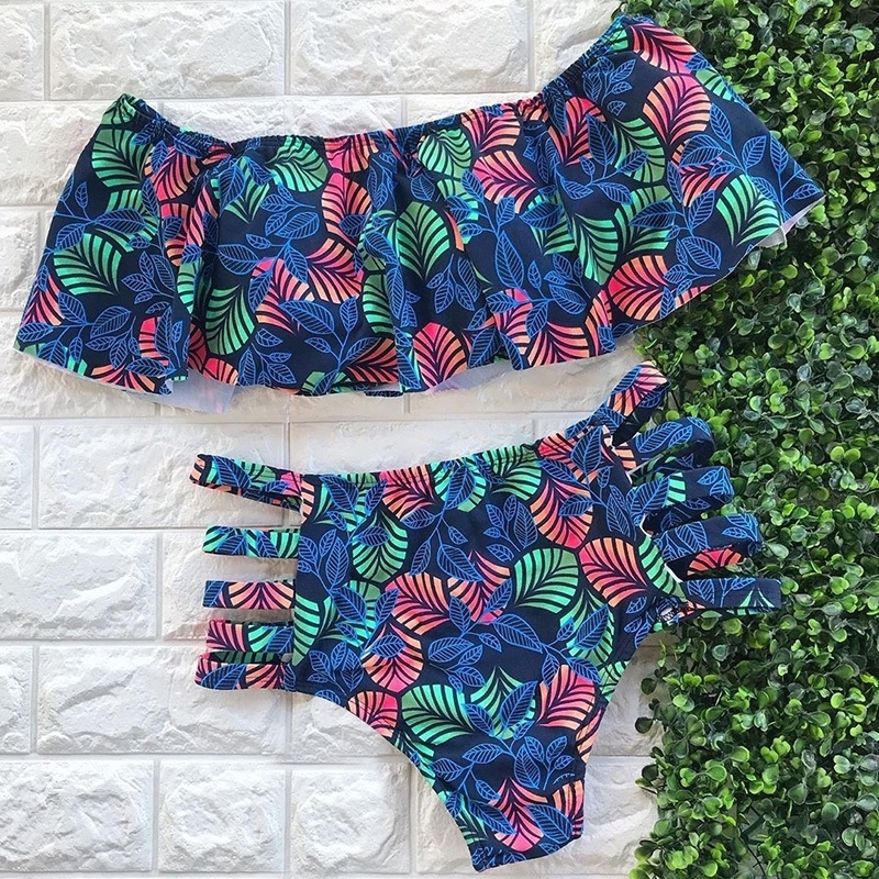Bikinis One Shoulder Swimsuit Ruffle Swimwear Leaf Print Swimming Suit for Women Sexy biquini Beachwear Y200319, As19561b1
Bikinis One Shoulder Swimsuit Ruffle Swimwear Leaf Print Swimming Suit for Women Sexy biquini Beachwear Y200319, As19561b1