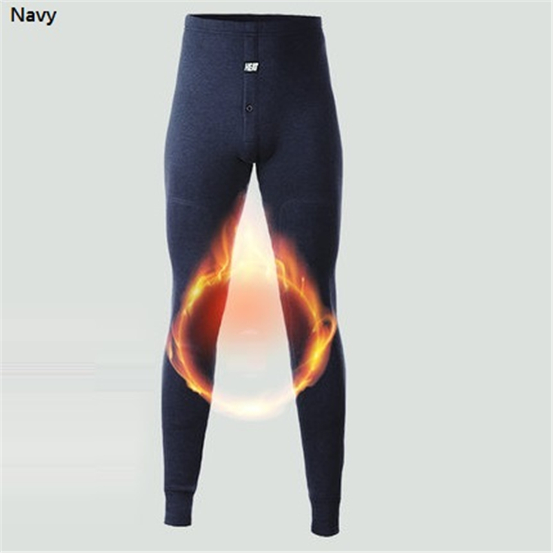 New thermal underwear pants thick wear in very cold Winter underpants for Russian Canada and European men Protect the knee 201023