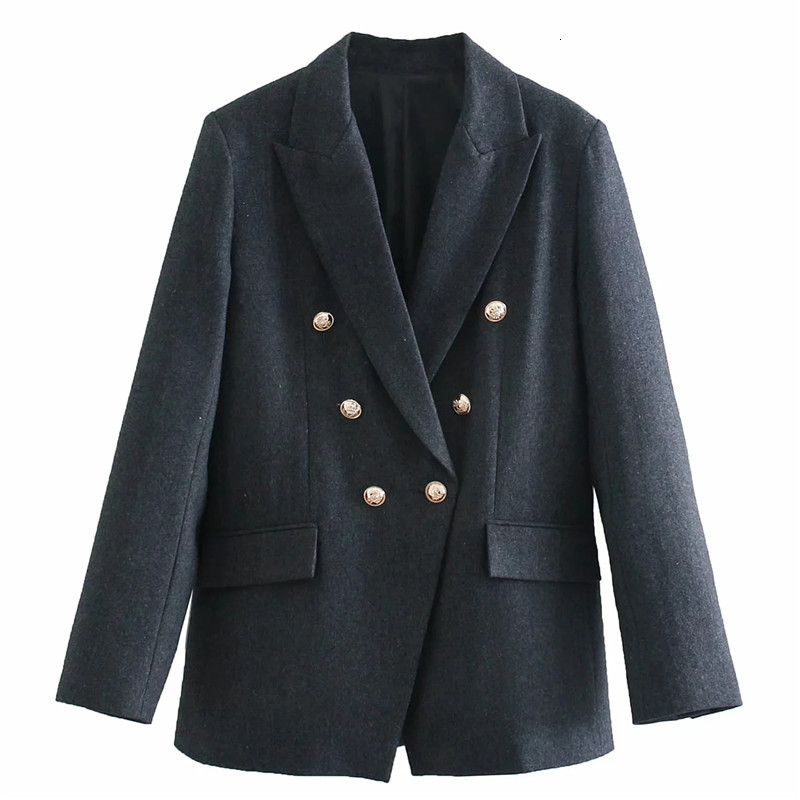 2021 New Dark Grey Double Breasted Woman Blazer Jacket Autumn Winter Long Sleeve High Quality Ladies Blazers 3d2t
2021 New Dark Grey Double Breasted Woman Blazer Jacket Autumn Winter Long Sleeve High Quality Ladies Blazers 3d2t