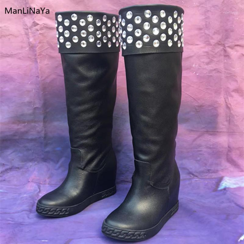 New Genuine Leather Round Toe Women Boots Brand Design Height Increasing Female Boots Luxury Glitter Crystal Women Ladies1, Black
New Genuine Leather Round Toe Women Boots Brand Design Height Increasing Female Boots Luxury Glitter Crystal Women Ladies1, Black