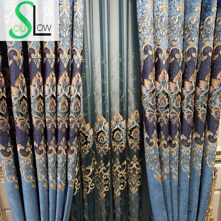 Slow Soul Blue High End European Style Curtains Embroidered Europe Floral Cortinas Tulle Cortina For Living Room Kitchen Bedroom
Slow Soul Blue High End European Style Curtains Embroidered Europe Floral Cortinas Tulle Cortina For Living Room Kitchen Bedroom