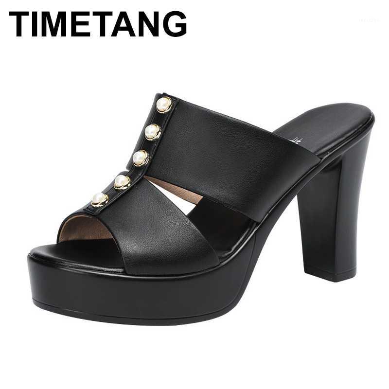 TIMETANGblock black heel slippers women shoes summer 2020 Peep toe high heels leather slides ladies office slippers Plus size 431
TIMETANGblock black heel slippers women shoes summer 2020 Peep toe high heels leather slides ladies office slippers Plus size 431