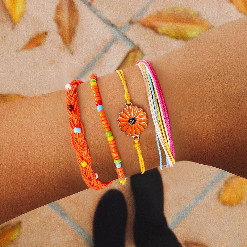2020 Handmade Orange Flower Bracelet Beads Rope Chain Bracelet For Women Fashion Colorful Beads Friendship Gift Harajuku Jewelry
2020 Handmade Orange Flower Bracelet Beads Rope Chain Bracelet For Women Fashion Colorful Beads Friendship Gift Harajuku Jewelry
