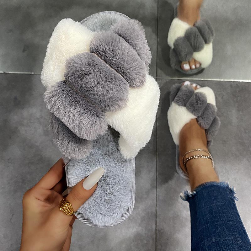 Slippers Home Women Warm Fluffy For 2022 Winter Faux Fur Female Shoes Floor Slides Flat Soft Furry, Black
Slippers Home Women Warm Fluffy For 2022 Winter Faux Fur Female Shoes Floor Slides Flat Soft Furry, Black