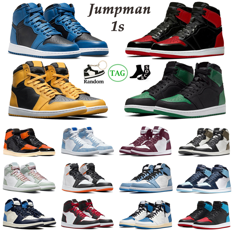 Jumpman 1 high OG basketball shoes 1s Heritage University Blue royal patent bred Atmosphere dark mocha Brotherhood low UNC men women Sneakers trainers, #4
Jumpman 1 high OG basketball shoes 1s Heritage University Blue royal patent bred Atmosphere dark mocha Brotherhood low UNC men women Sneakers trainers, #4