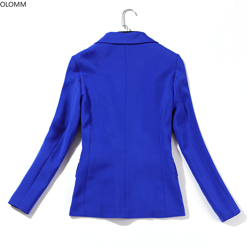 Suit female 2019 spring new women's solid color self-cultivation professional blue suit jacket fashion pants interview set T200818