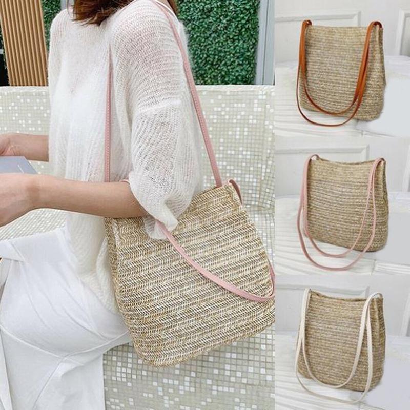 Popular Large Basket Handbag Straw Weave Women Straw Woven Bag 100% Natural Shoulder Bags Casual Tote Fashion, White
Popular Large Basket Handbag Straw Weave Women Straw Woven Bag 100% Natural Shoulder Bags Casual Tote Fashion, White