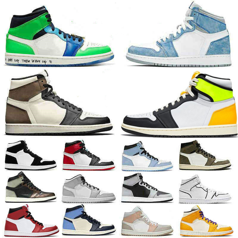 Newest Mens Women Jumpman 1s Basketball Shoes Light Fusion Red High Dark Mocha Obsidian UNC Fearless Patent University Blue Mid Digital Pink
Newest Mens Women Jumpman 1s Basketball Shoes Light Fusion Red High Dark Mocha Obsidian UNC Fearless Patent University Blue Mid Digital Pink