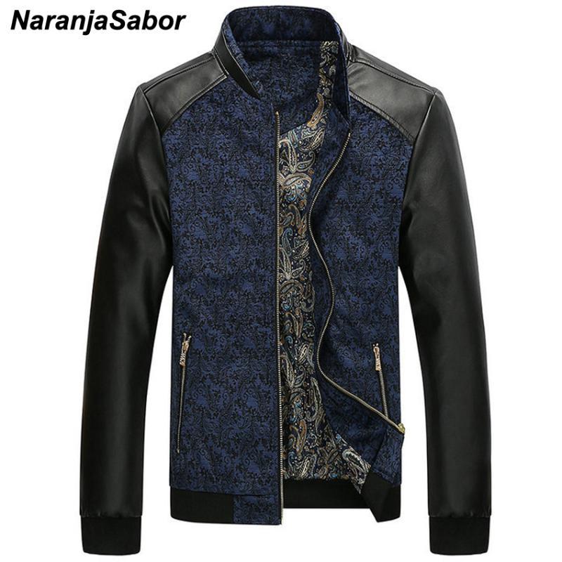 NaranjaSabor Autumn Men's PU Leather Patchwork Jackets Fashion Slim Fit Coat Male Outerwear Stand Collar Men Brand Clothing N429, Red
NaranjaSabor Autumn Men's PU Leather Patchwork Jackets Fashion Slim Fit Coat Male Outerwear Stand Collar Men Brand Clothing N429, Red