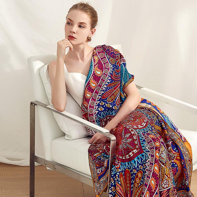 52"x52" Classic Print 100% Silk Scarf Shawl Women Fashion Scarves Wraps Cape Female Luxury Gifts
52"x52" Classic Print 100% Silk Scarf Shawl Women Fashion Scarves Wraps Cape Female Luxury Gifts