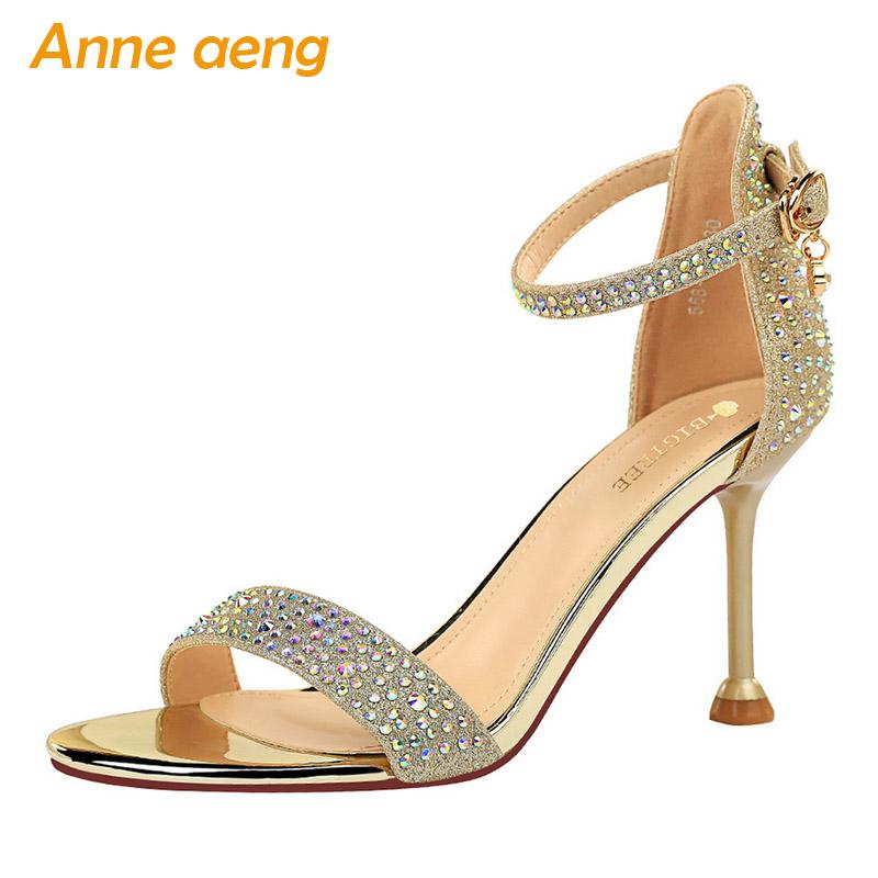 2020 New Summer Women Ankle Strap Sandals High Thin Heel Pointed Toe Bling Crystal Party Sexy Ladies Women Shoes Gold High Heels, Silver
2020 New Summer Women Ankle Strap Sandals High Thin Heel Pointed Toe Bling Crystal Party Sexy Ladies Women Shoes Gold High Heels, Silver