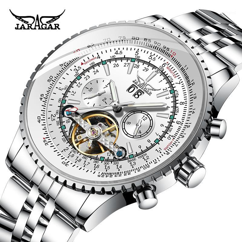 Wristwatches Mens Watches Fashion Jaragar Men Automatic Mechanical Stainless Steel Tourbillon Skeleton Relogio Masculino1, Gold
Wristwatches Mens Watches Fashion Jaragar Men Automatic Mechanical Stainless Steel Tourbillon Skeleton Relogio Masculino1, Gold