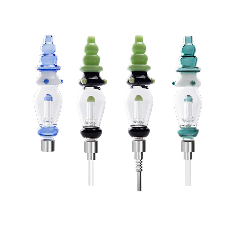 Glassvape168 CSYC NC037 Hookah Colorful Smoking Pipe 510 Thread Dab Rig Bubbler Titanium Ceramic Quartz Nail Oil Rigs Glass Bong