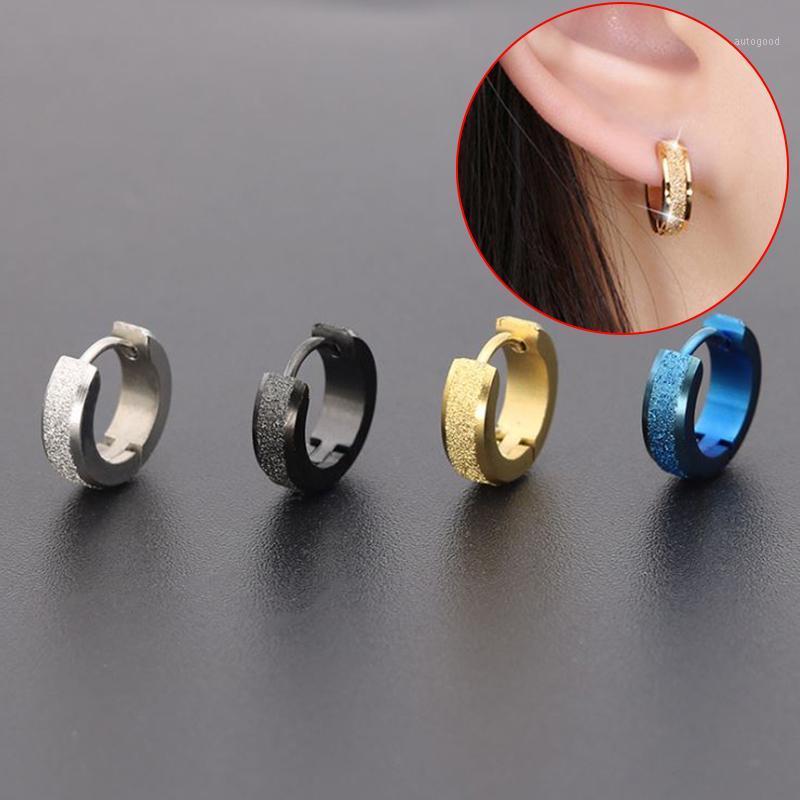 Stud 1 Pair Titanium Steel Buckle Earrings For Women Stainless Earring Punk Unisex Fashion Jewelry1
