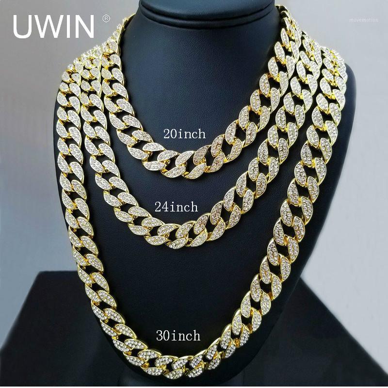 UWIN Iced Out Bling Rhinestone Crystal Goldgen Finish Miami Cuban Link Chain Men's Hip hop Necklace Jewelry 20, 24, 30 ,36 Inch1
UWIN Iced Out Bling Rhinestone Crystal Goldgen Finish Miami Cuban Link Chain Men's Hip hop Necklace Jewelry 20, 24, 30 ,36 Inch1