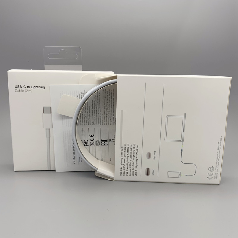 100 PCS/LOT 2m PD Cable Fast Charging Data Cable For Apple iPhone X XR XS 11 12 Pro Max 8 7 Plus Quick Charging Type C USB Cables, White
100 PCS/LOT 2m PD Cable Fast Charging Data Cable For Apple iPhone X XR XS 11 12 Pro Max 8 7 Plus Quick Charging Type C USB Cables, White