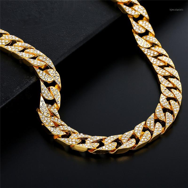 Full Rhinestone Iced Out Men Hip hop Bling Cuban Necklace Paved Chain Necklaces For Women Men Jewelry CZ Link Chain1
Full Rhinestone Iced Out Men Hip hop Bling Cuban Necklace Paved Chain Necklaces For Women Men Jewelry CZ Link Chain1