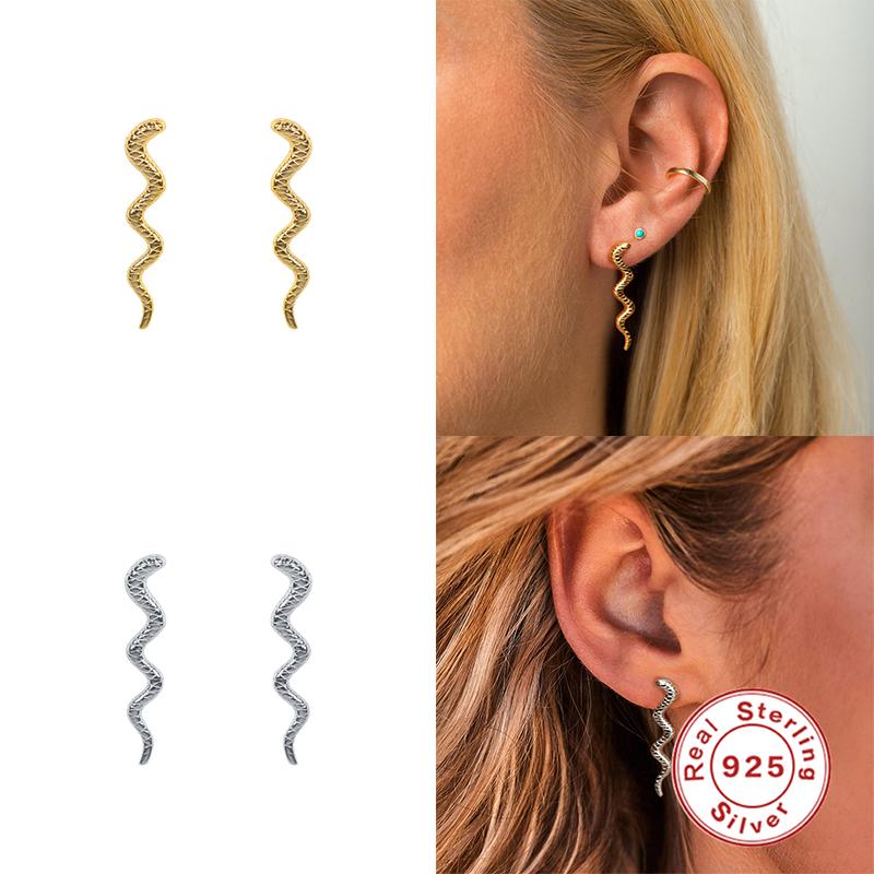 BOAKO Snake Shape 2021 Trend Earrings Silver 925 Jewelry Stud Earrings Girl Earring Piercing Natural Style Ear Cuff #12.13
BOAKO Snake Shape 2021 Trend Earrings Silver 925 Jewelry Stud Earrings Girl Earring Piercing Natural Style Ear Cuff #12.13
